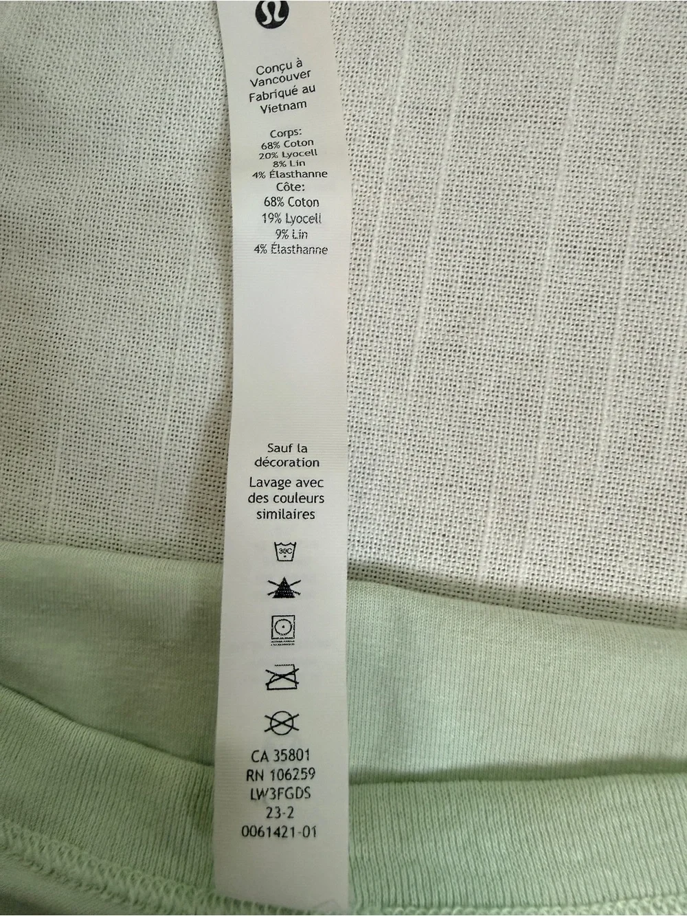 Lululemon Classic-Fit Cotton-Blend T-Shirt Mint Green Size 6 EUC